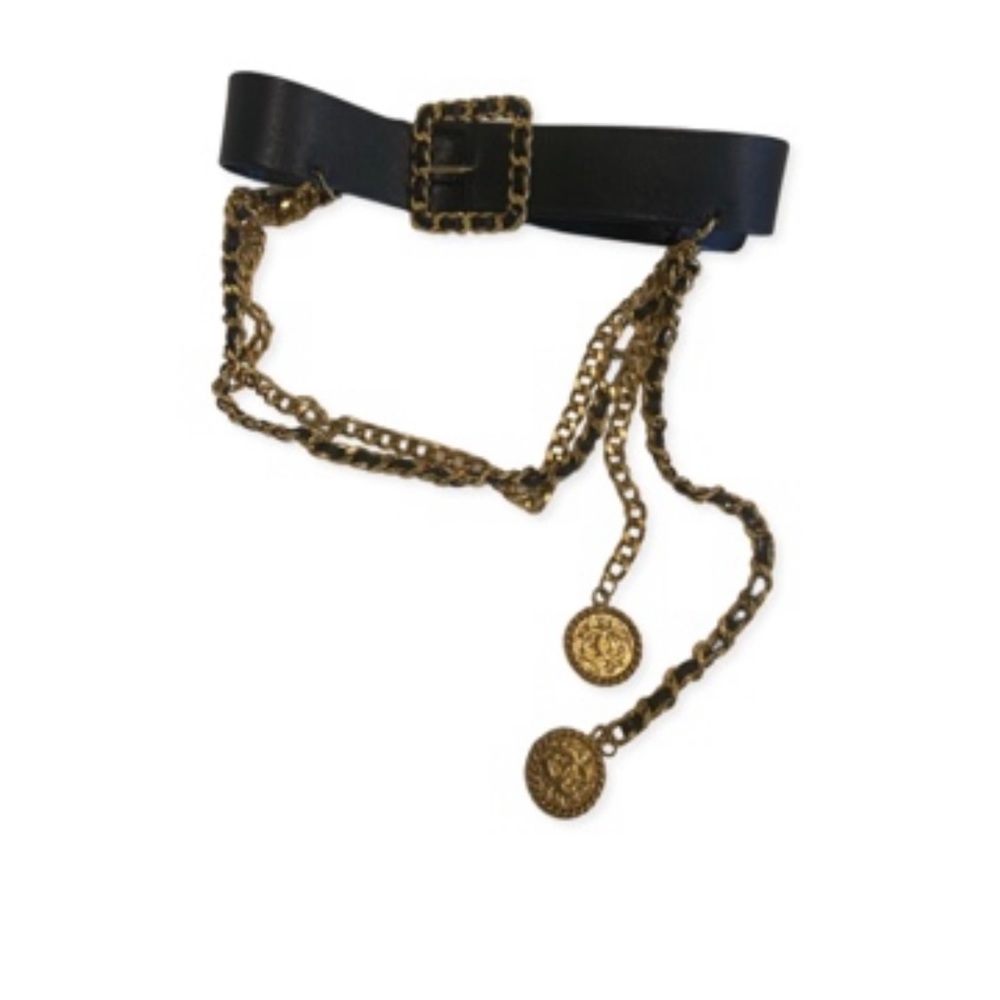 CHANEL RUNWAY LEATHER TRIPLE CHAIN BELT